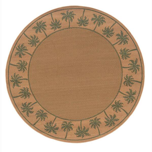 Oriental Weavers Nevis Passage Green 7 ft. 10 in. x 7 ft. 10 in. Round Area Rug