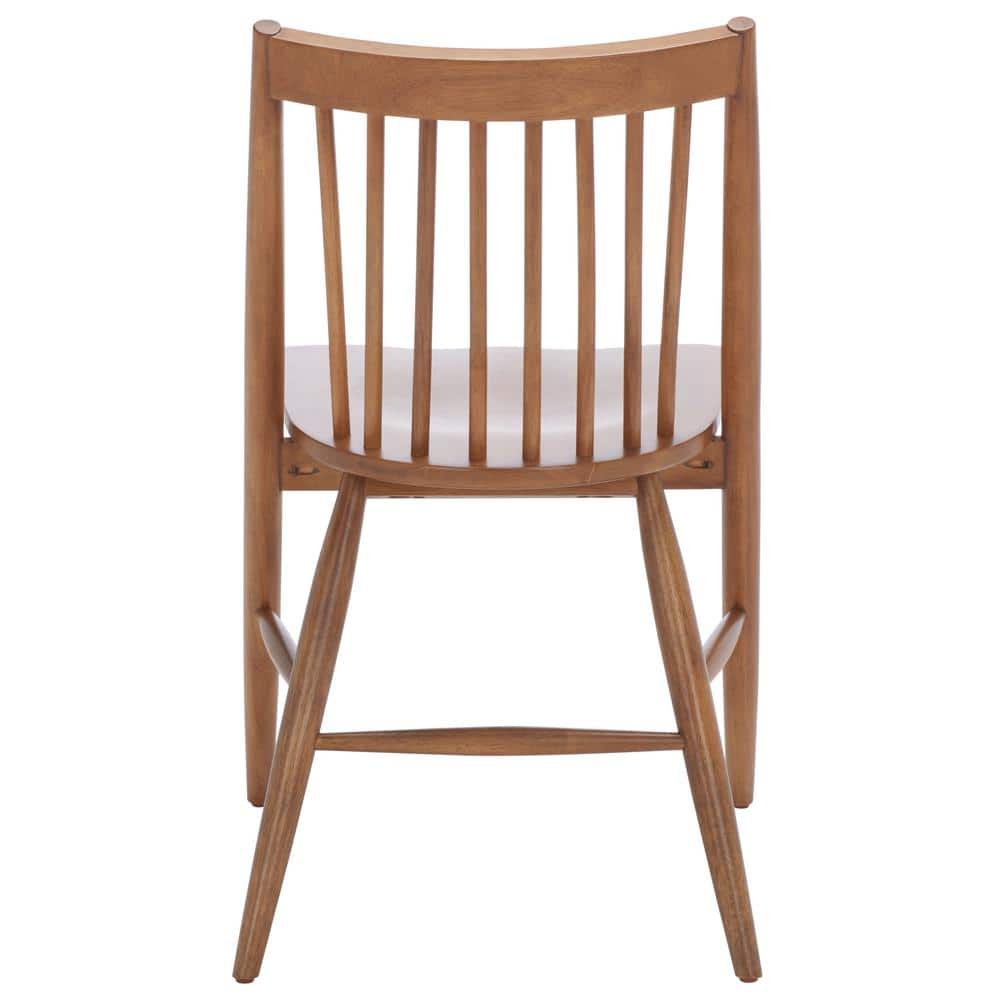 Walnut Upholstered Slat Back Side Chair, 21" Width