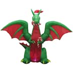 9 ft Christmas Dragon Holiday Inflatable