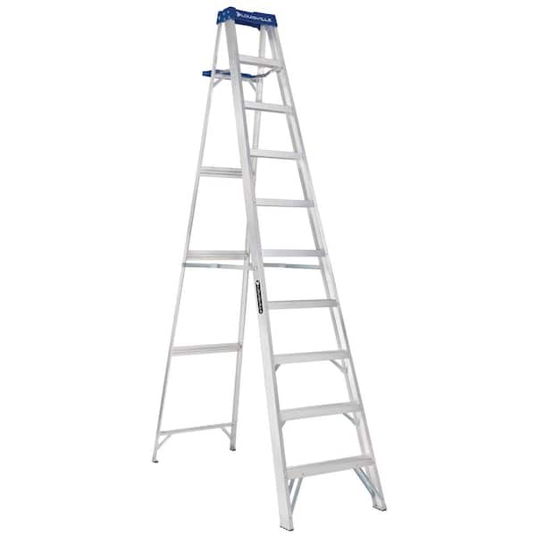 Louisville Ladder 10 ft. Aluminum Step Ladder with 250 lbs. Load Capacity Type I Duty Rating