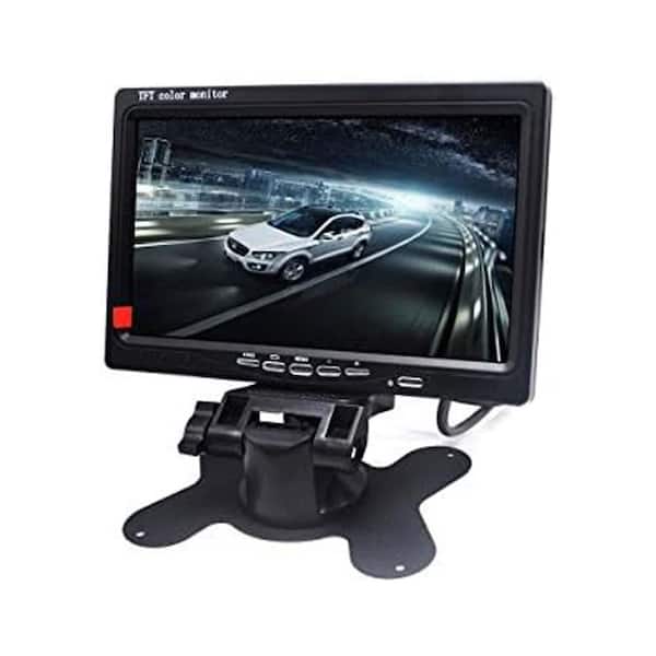 OBJLGEV 7 in. LED Backlight TFT LCD Monitor for Car Rearview Cameras in Black (1-Pack)