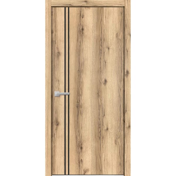 16 32 in. x 80 in. Left-Hand/Inswing Solid Oak Single Prehung Interior Door with Hardware