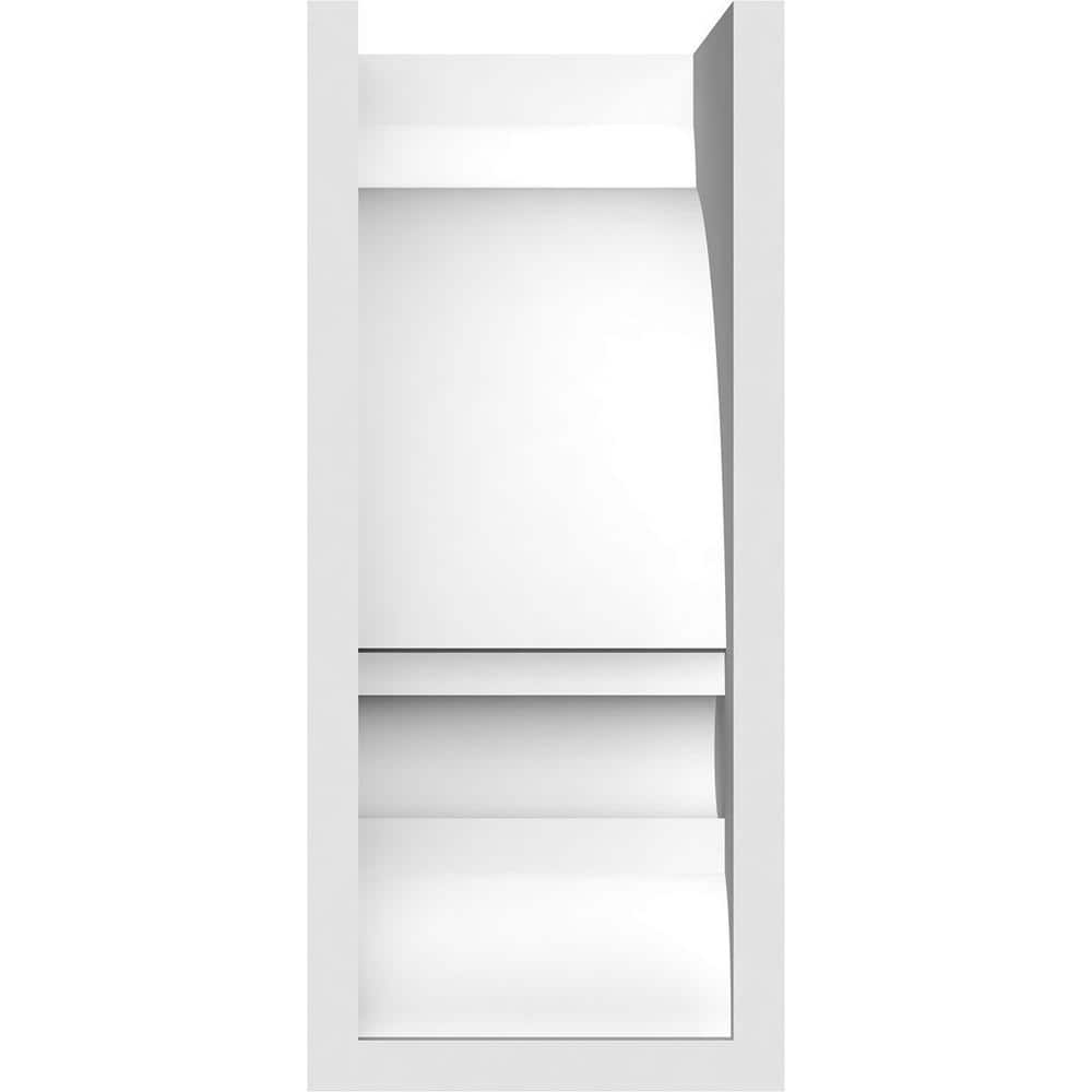 White 8" Architectural Grade PVC Decorative Corbel