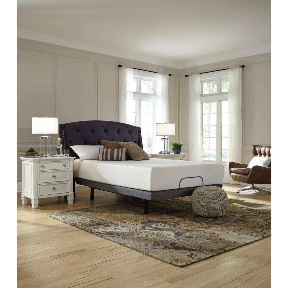 Contemporary White Twin Memory Foam Mattress 12-Inch