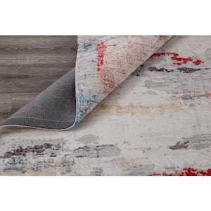 Denali Multi-Colored 2 ft. x 8 ft. Abstract Area Rug