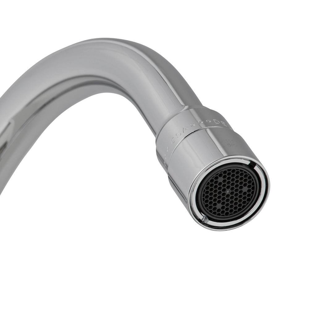 Polished Chrome Dual-Handle Modern Kitchen Faucet with 360 Swivel