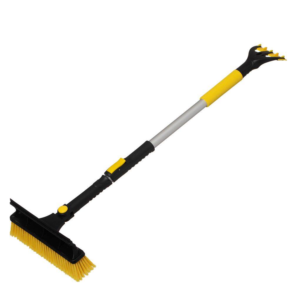 35-51 in. Extendable Snow Brush, Ice Scraper and Squeegee with Aluminum Handle, Non-Slip Foam Grip, Scratch-Free, Yellow price history on PriceWatchPro