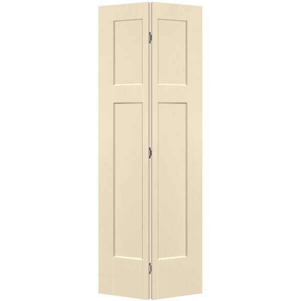 Masonite 30 in. x 80 in. 3-Panel Winslow Hollow Core Golden Haystack Molded Composite Bi-Fold Door
