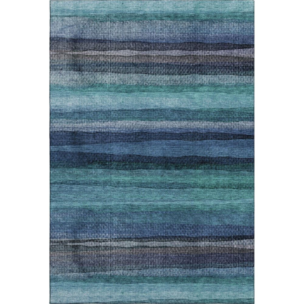 Mayfield Premium Machine Washable Abstract AMF2093 Teal 9 ft. x 12 ft. Area Rug price history on PriceWatchPro