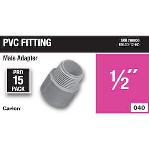 1/2 in. PVC Male Adapter (15-Pack)