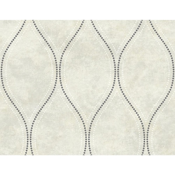 Kenneth James Eira Ivory Marble Ogee Sample Ivory Wallpaper Sample