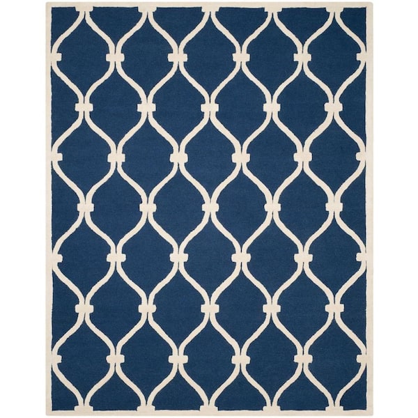 SAFAVIEH Cambridge Navy/Ivory 11 ft. x 15 ft. Geometric Area Rug