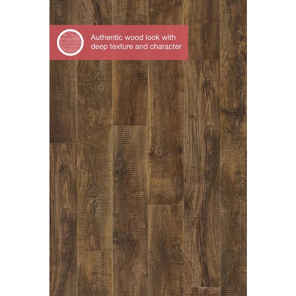 Pergo Outlast+ Cocoa Walters Oak 12 mm T x 7.4 in. W Waterproof Laminate Wood Flooring (19.63 sq. ft./case)
