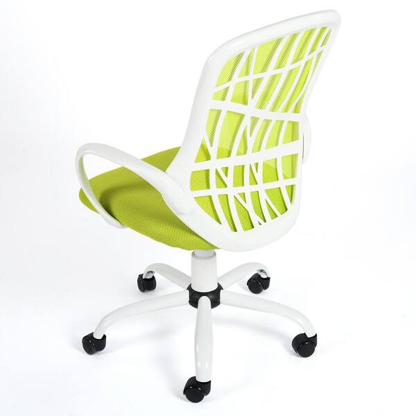 Homy Casa DESERT Mesh Modern Big and Tall Upholstered Swivel Chair Ergonomic Adjustable Height Task Chair in Lime Green with Tilt DESERT MESH LIME GREEN The Home Depot