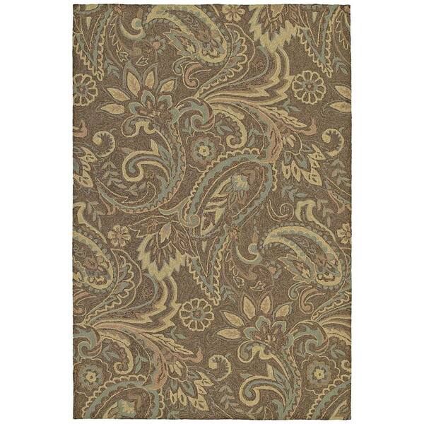 Kaleen Home and Porch Rivers End Mocha 5 ft. x 7 ft. 6 in. Indoor/Outdoor Area Rug