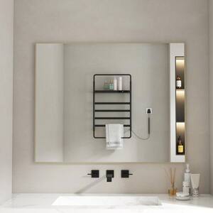 40 in. W x 32 in. H Rectangle Aluminum Alloy Framed Wall Mounted Bathroom Vanity Accent Mirror in Brushed Nickel