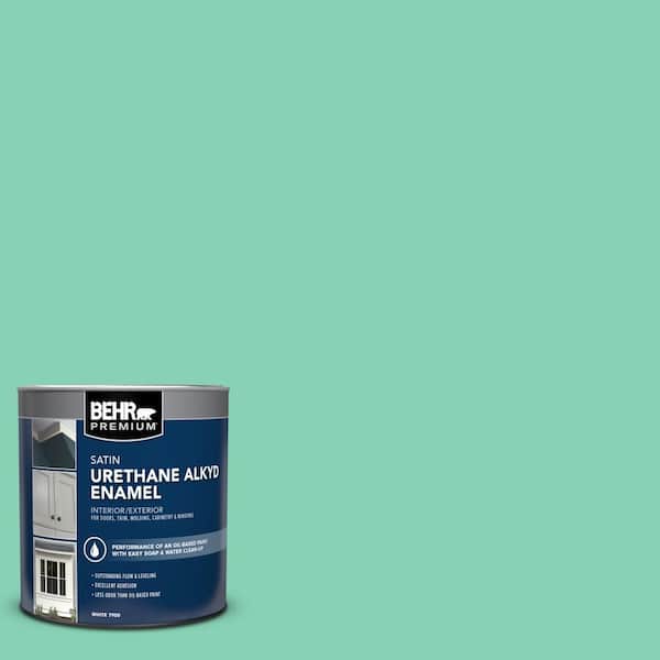 1 qt. #P420-3 Tropical Trail Satin Enamel Urethane Alkyd Interior/Exterior Paint
