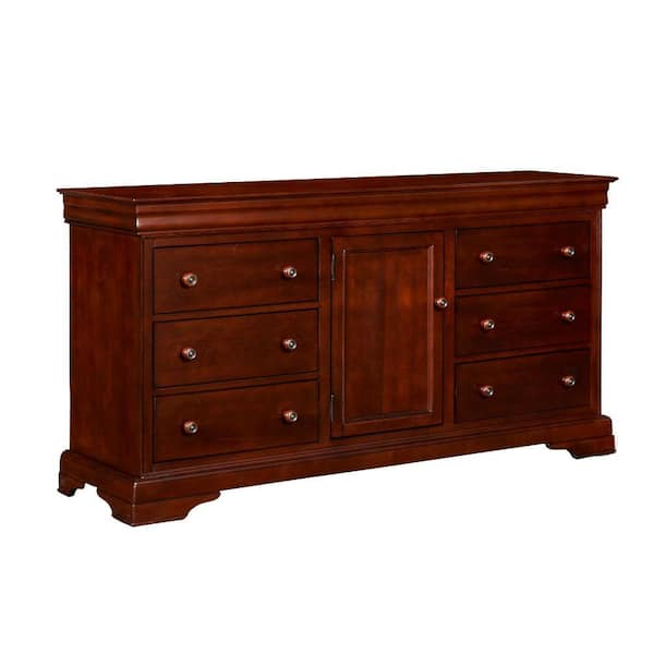 Benjara 18.98 in. Brown 6-Drawer Wooden Dresser Without Mirror