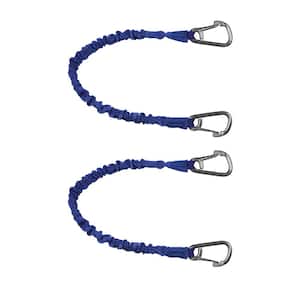 BoatTector High-Strength Line Snubber and Storage Bungee, Value 2-Pack - 18 in. with Medium Hooks, Blue