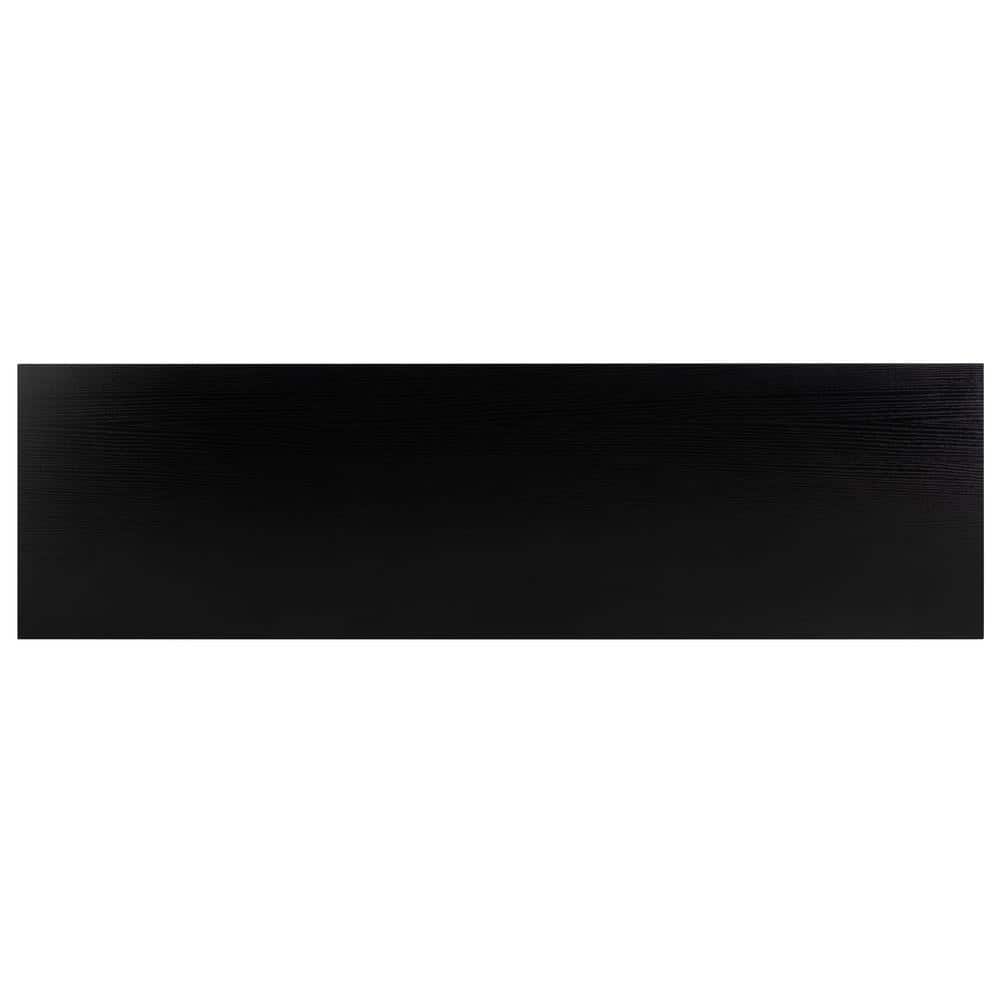 Retro Flair Black and White Media Console with Brass Caps, 55"