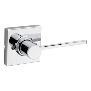 Ladera Polished Chrome Right-Handed Dummy Door Lever with Square Trim