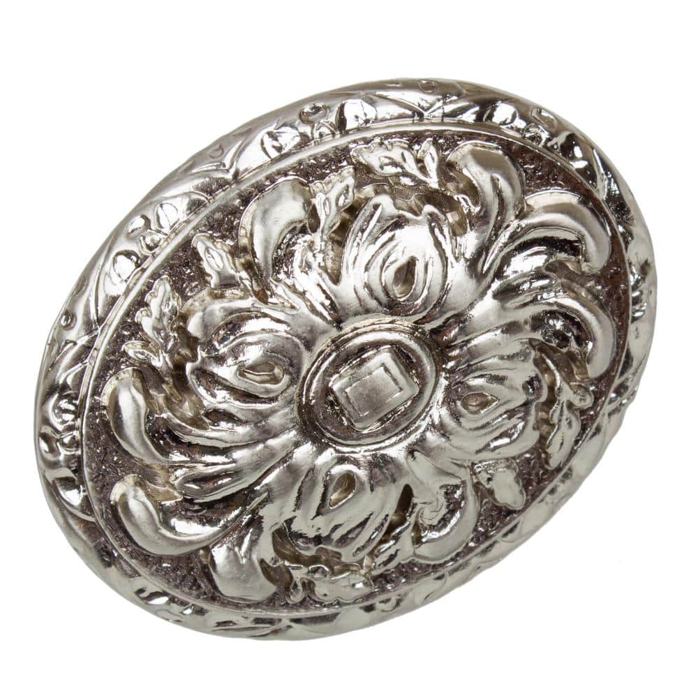 Brushed Nickel Oval Cabinet Knob Multipack with Mounting Hardware