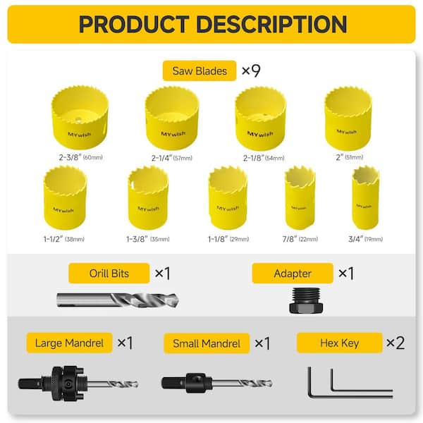 M42 Bi-Metal Hole Saw Kit (15-Piece)