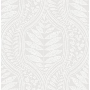 Juno Light Grey Ogee Light Grey Wallpaper Sample