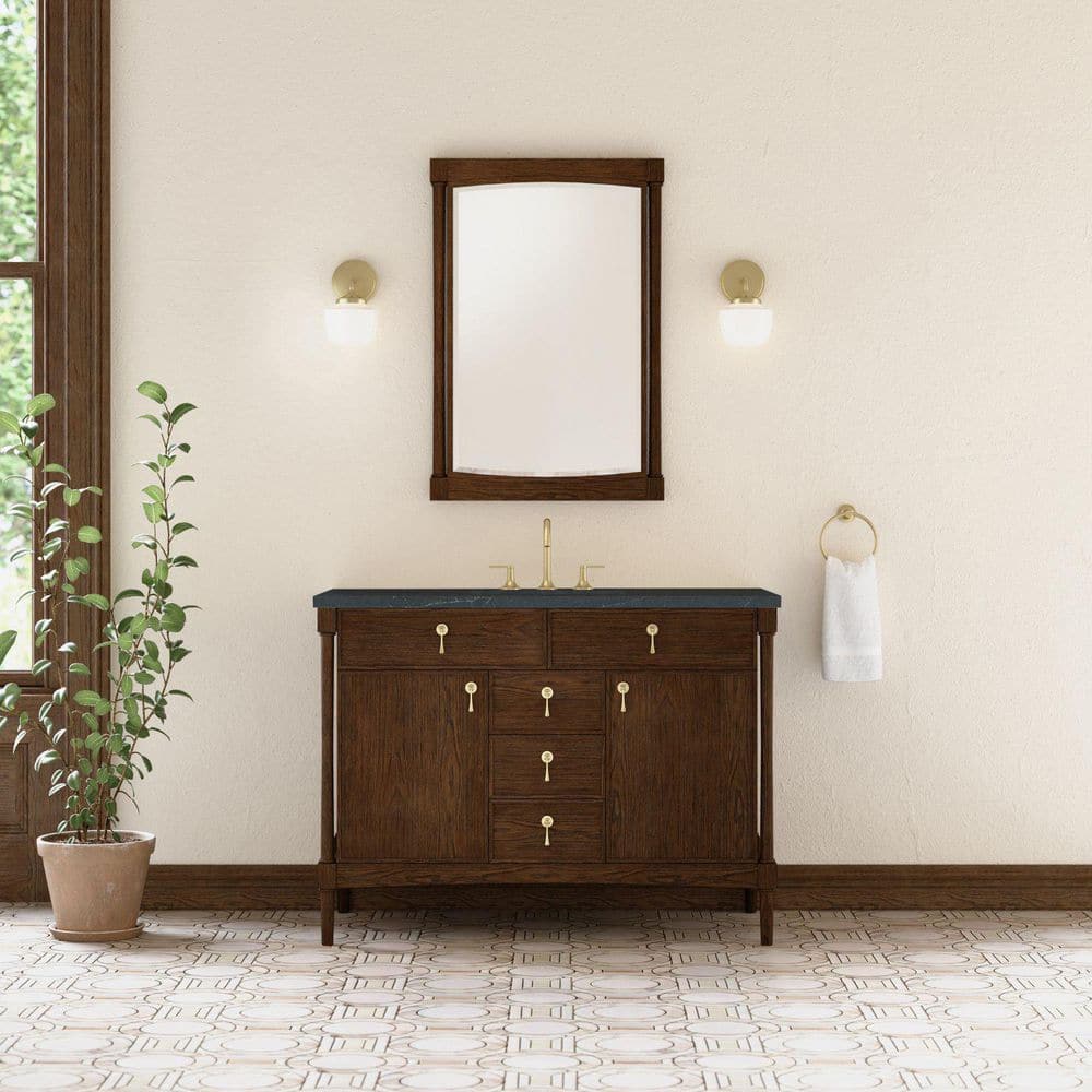 Kinnsden 48.0 in. Single Bath Vanity in Sable Oak with Charcoal Soapstone Quartz Top price history on PriceWatchPro