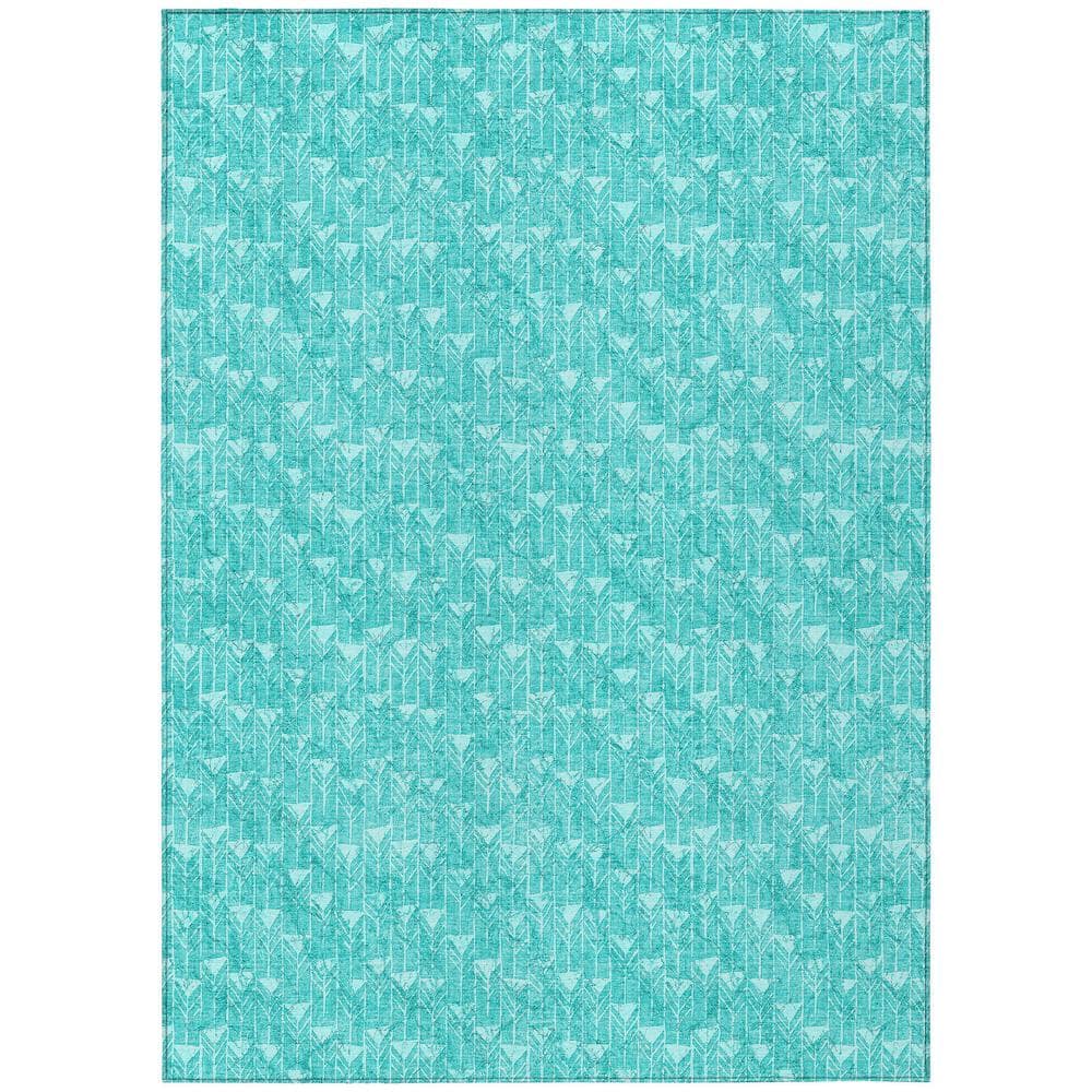 Addison Rugs Chantille ACN514 Teal 9 ft. x 12 ft. Machine Washable ...