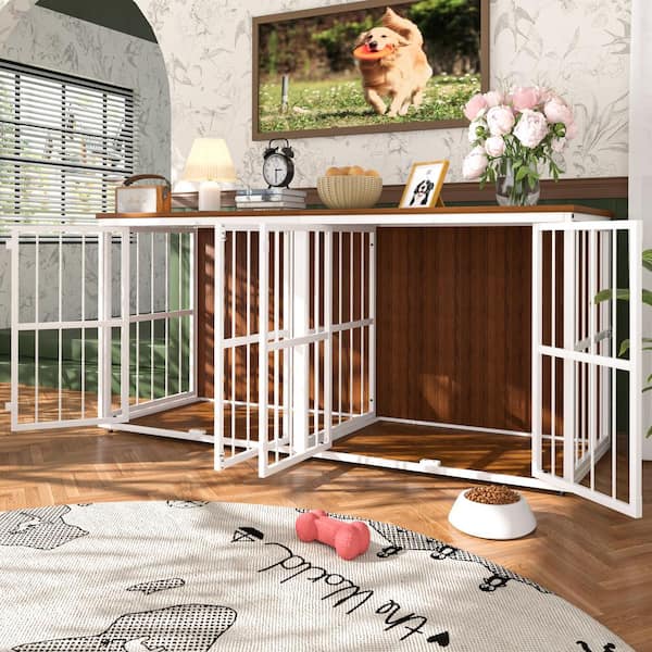 VEIKOUS Wooden Dog Crate Furniture Dog Kennel Doghouse