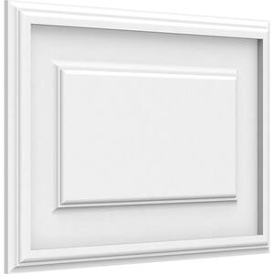 5/8 in. x 18 in. x 12 in. Legacy Raised Panel White PVC Decorative Wall Panel