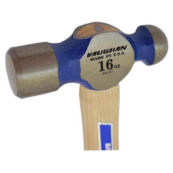 Vaughan 16 oz. Ball-Peen Hammer with 13.75 in. Hardwood Handle TC016 - The Home  Depot
