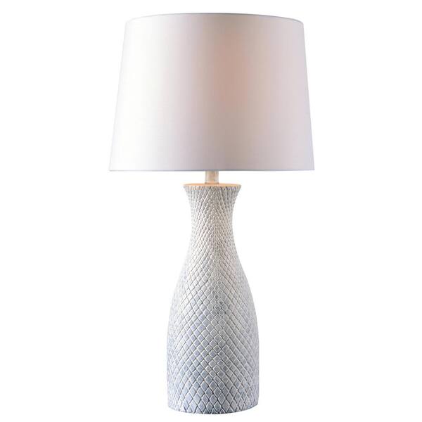 Kenroy Home Hatched 28 in. Table Lamp with White shade