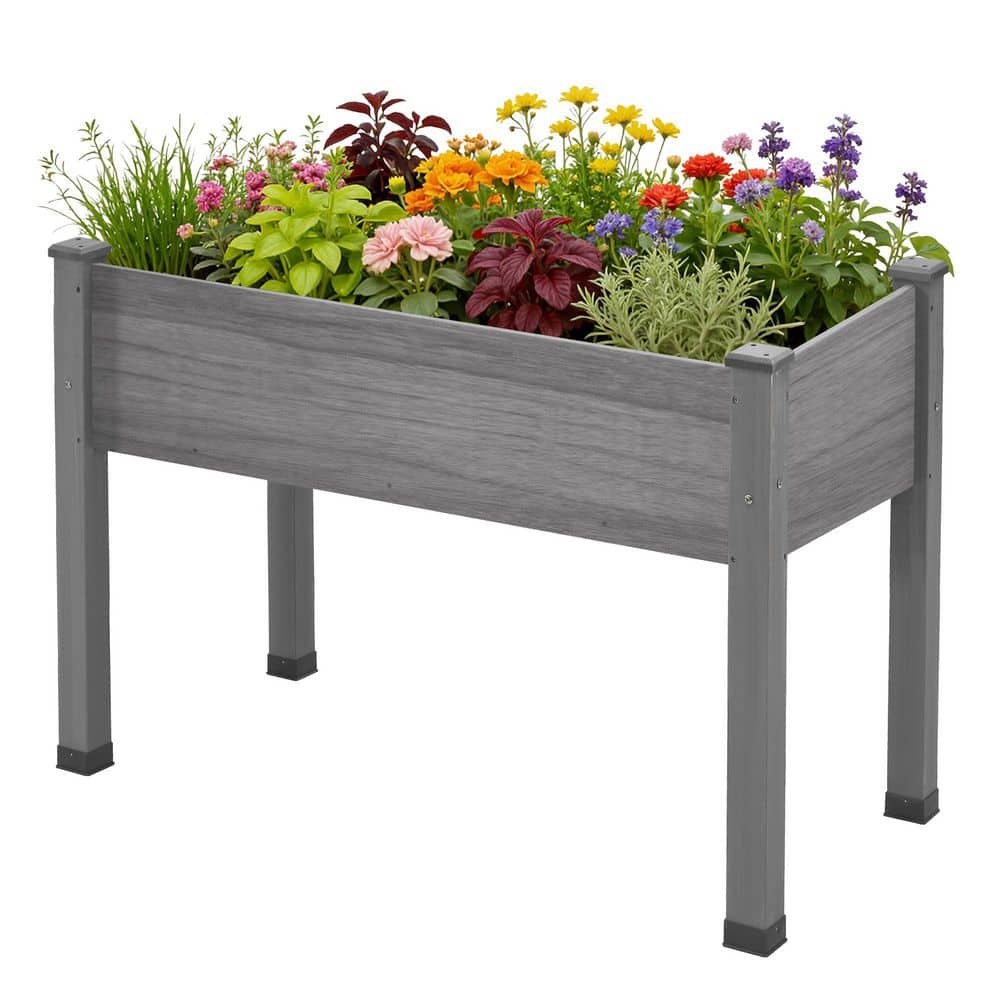 Gray Wood Outdoor Raised Garden Bed (48 in. L x 24 in. W x 30 in. H) price history on PriceWatchPro