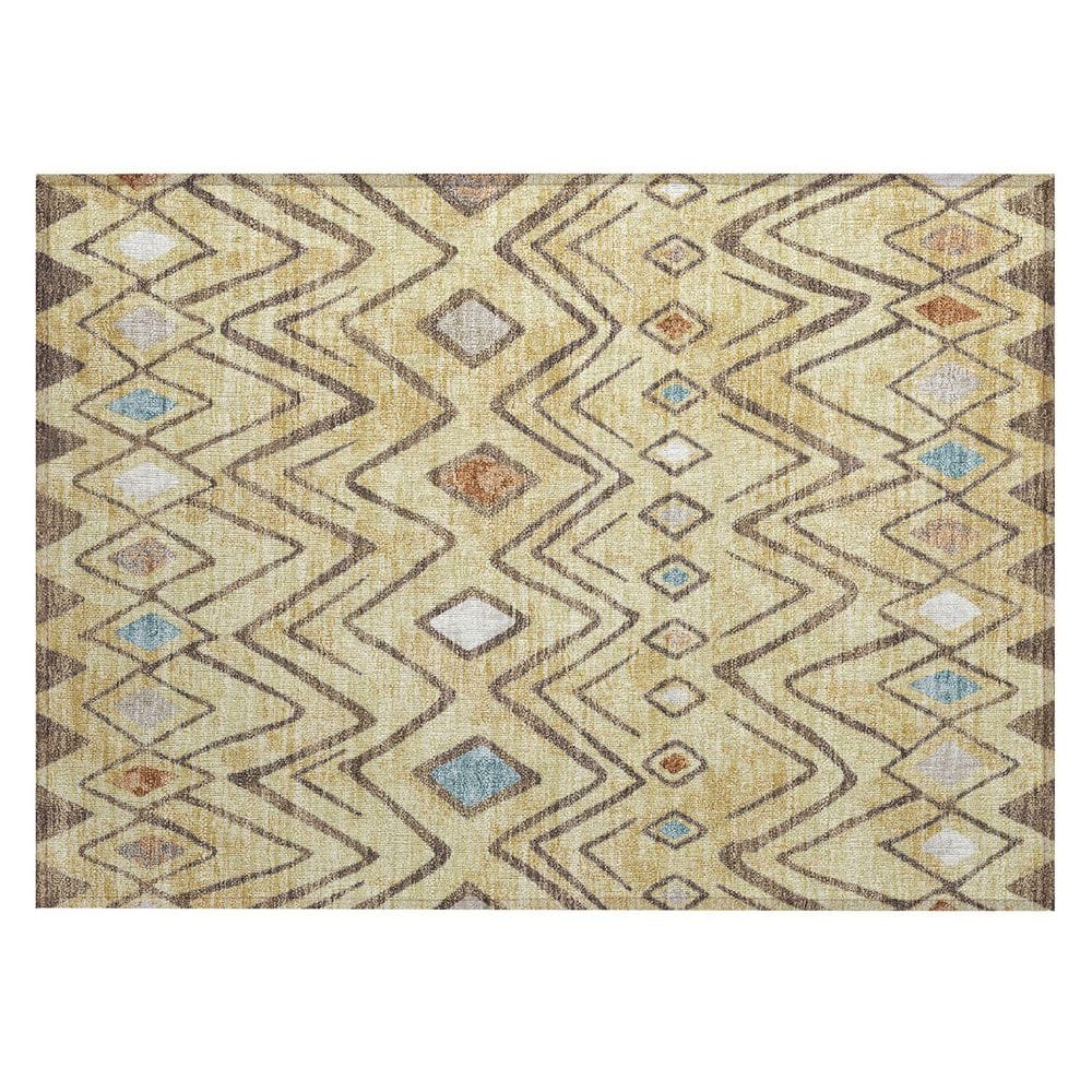 Chantille Machine Washable Indoor/Outdoor Abstract ACN2702 Wheat 2 ft. x 3 ft. Accent Rug price history on PriceWatchPro