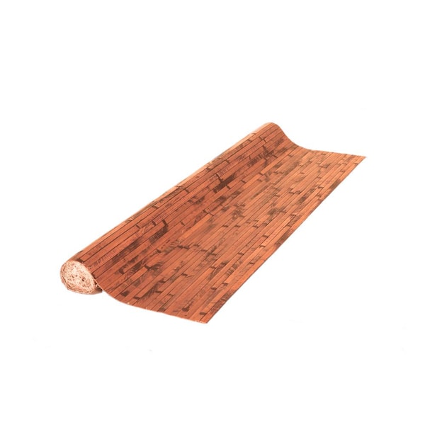 Backyard X-Scapes 48 in. H x 96 in. L Bamboo Wainscoting Decorative Wall Paneling in Cherry