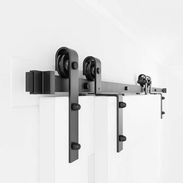 Have A Question About Winsoon 12 Ft 144 In Single Track Bypass Barn Door Hardware Double Doors Kit Heavy Duty Sliding 1 Antique Roller Pg 3 The Home Depot Sliding 1 Track Antique Roller, Sliding Barn Door Hardware At Home Depot