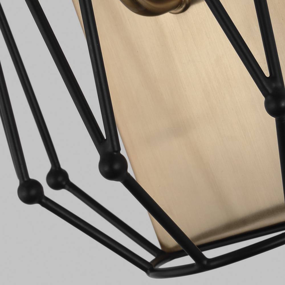 Zarra 1-Light Satin Brass Outdoor Wall Sconce