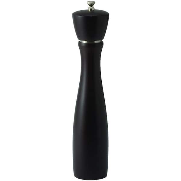 12 in. Modern Black Wood Maestro Pepper Mill