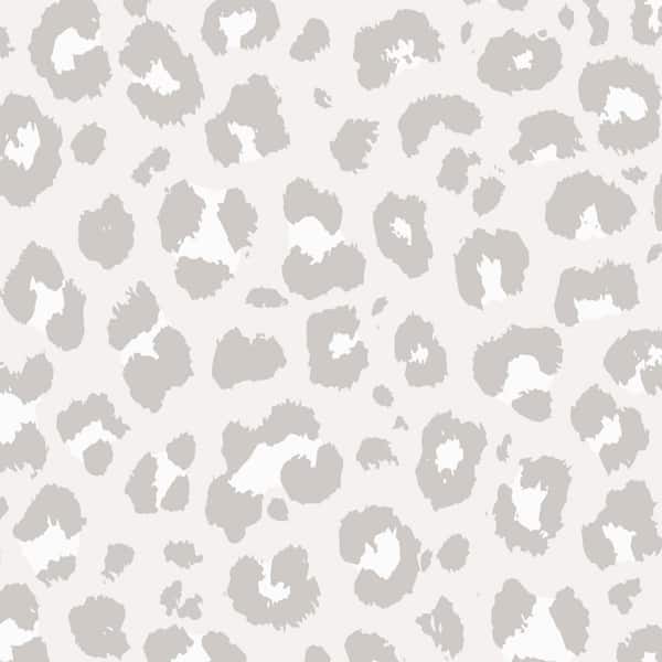 Animal Print Leopard Light Grey Peel and Stick Vinyl Wallpaper W9227 ...