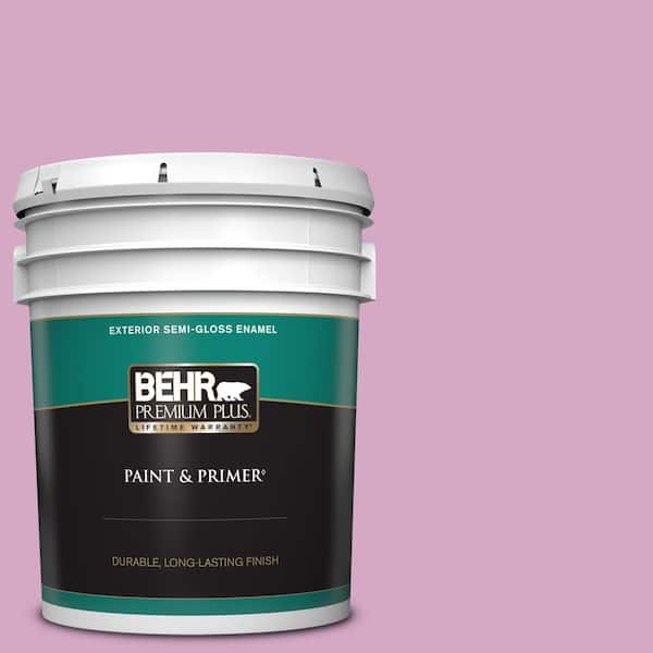 BEHR PREMIUM PLUS 5 gal. #M120-4 Heart to Heart Semi-Gloss Enamel Exterior Paint & Primer