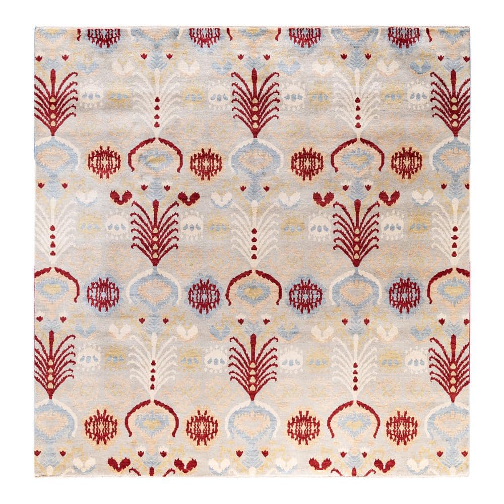 Ikat Gray 8 X 10 Hand-Knotted Wool Indoor Area Rug price history on PriceWatchPro