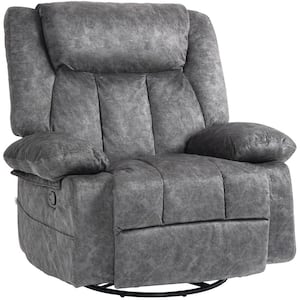 Swivel Rocker Recliner Chair for Living Room, Fabric Reclining Chair for Nursery, Rocking Chair with Footrest