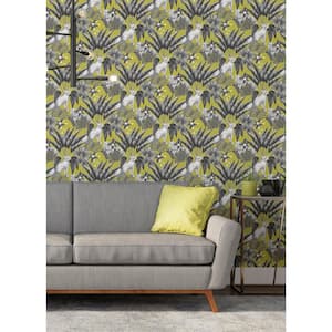 Green Augustus Grey Jungle Cheetah Wallpaper Sample