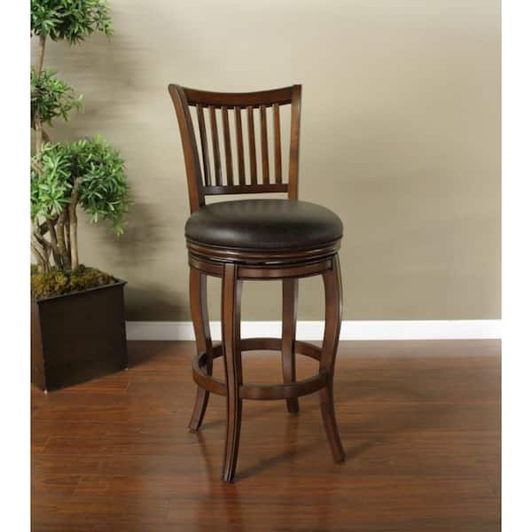 American Heritage Maxwell 34 in. Suede Cushioned Bar Stool