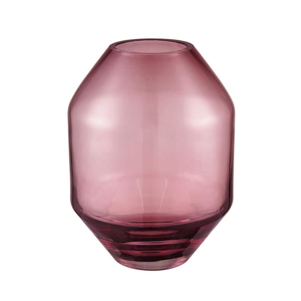 Summerhill Colored Glass 3 in. Decorative Vase in Maroon - Large