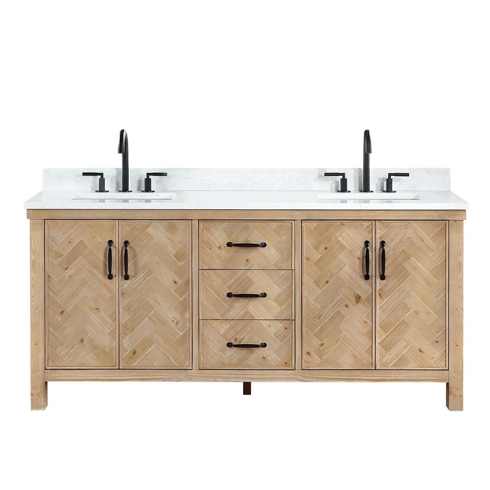 ROSWELL Javier 72 in. W x 22 in. D x 33.9 in. H Double Sink Bath Vanity