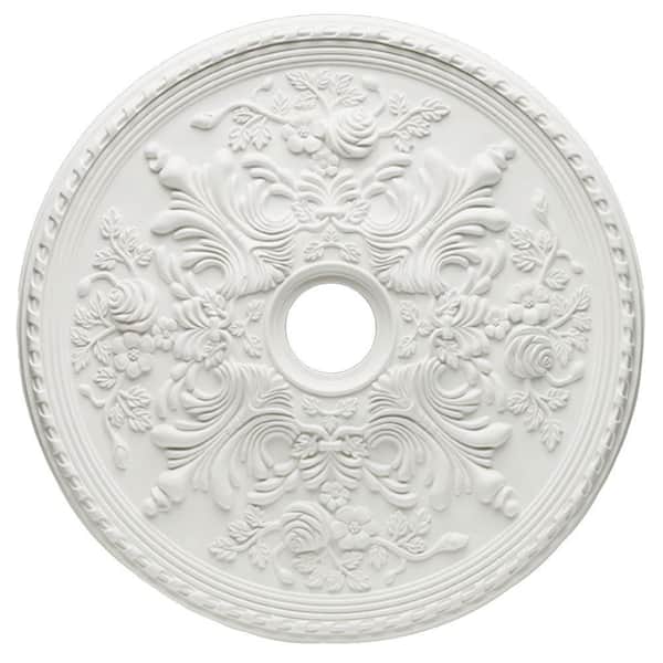 Hampton Bay 28 in. White Cape May Ceiling Medallion