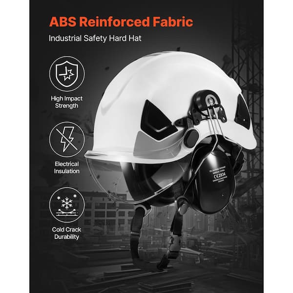 ansi approved bike helmet LOHASWORK Hard Hats Construction OSHA Safety Z89.1 Vented Hardhat with Chin Strap Arborist Tree Work Helmet Casco De Construccion (A1 White Clear) piece shell Corvair Pro Mips: Premier Mountain